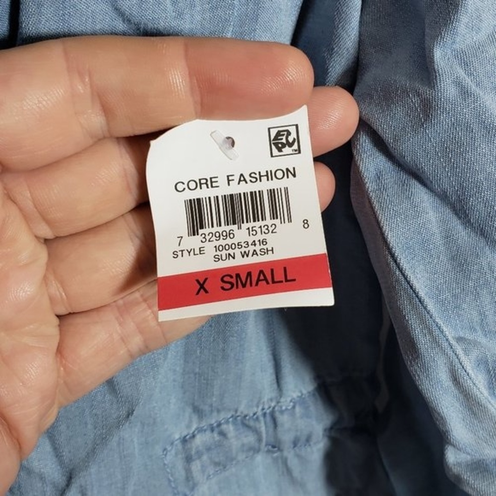 Style & Co Women’s Chambray Jacket Draped Front Lightweight Casual(AE) - Picture 9 of 10